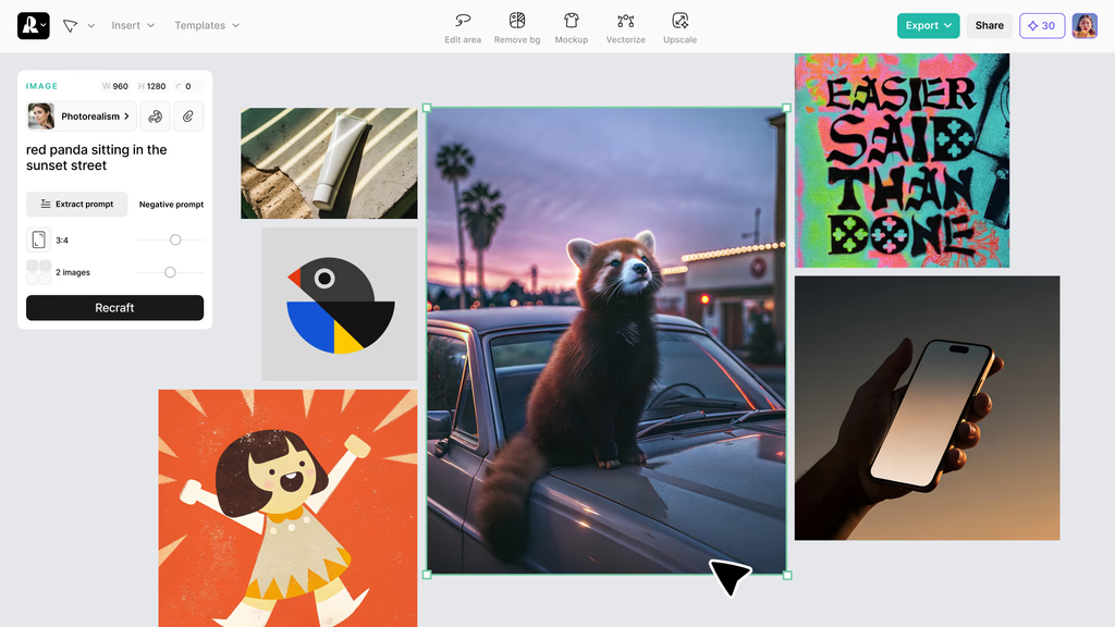 Recraft AI Design Tool: platform AI inovatif untuk desain grafis.