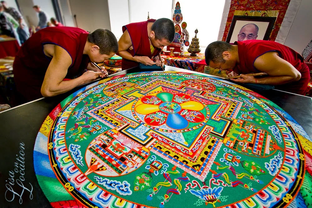 Tibetan Sand Mandala - Universe map in sand - depotopic.com